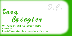 dora cziegler business card